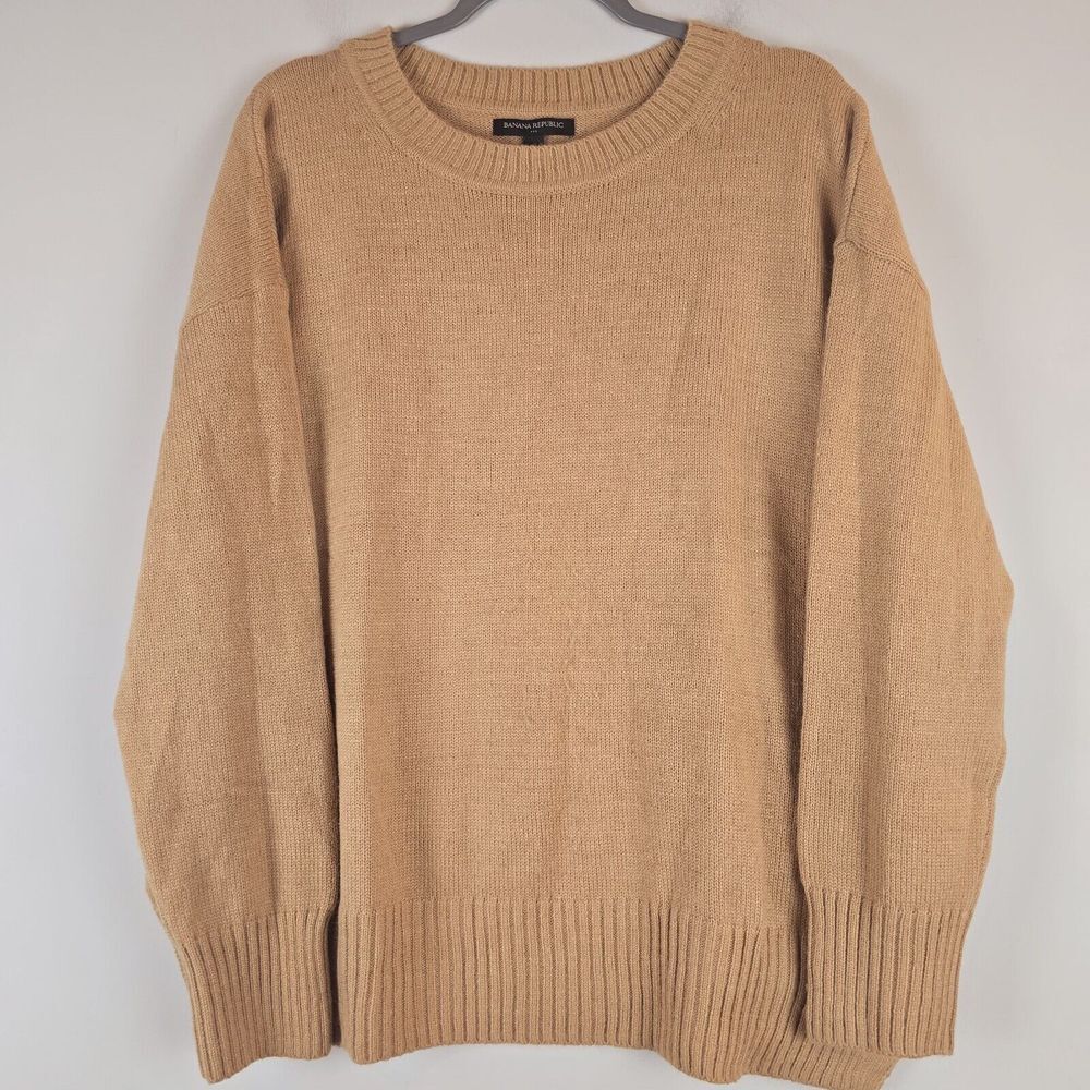 Banana Republic‎ Sweater Women XL Beige Classiccore Preppy Casual.C152